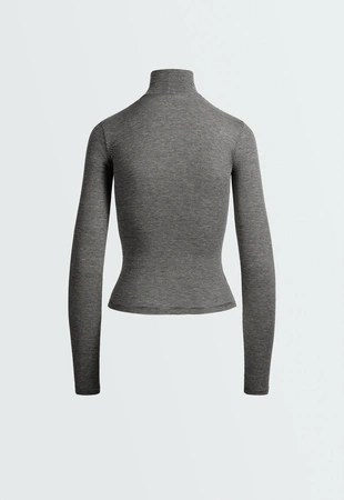 Футболка base layer с высоким воротником в полоску rib- Заказать в России