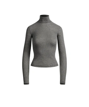 Футболка base layer с высоким воротником в полоску rib- Заказать в России