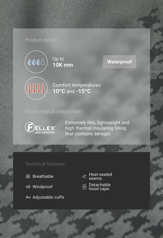 Водонепроницаемая куртка 10k fellex® aerogel