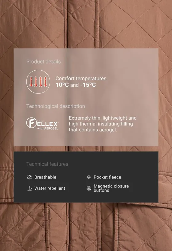 Стеганая куртка FELLEX® AEROGEL с меховой подкладкой