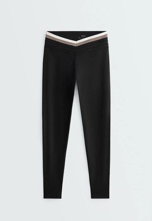 BLACK|6281/226/800 - OYSHO Легинсы легинсы длиной до щиколотки  COMFORTLUX, цветовые блоки