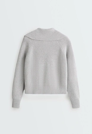 PALE GREY|6412/984/811 - OYSHO Куртка: вязаный материал, 20% шерсти, пуговицы