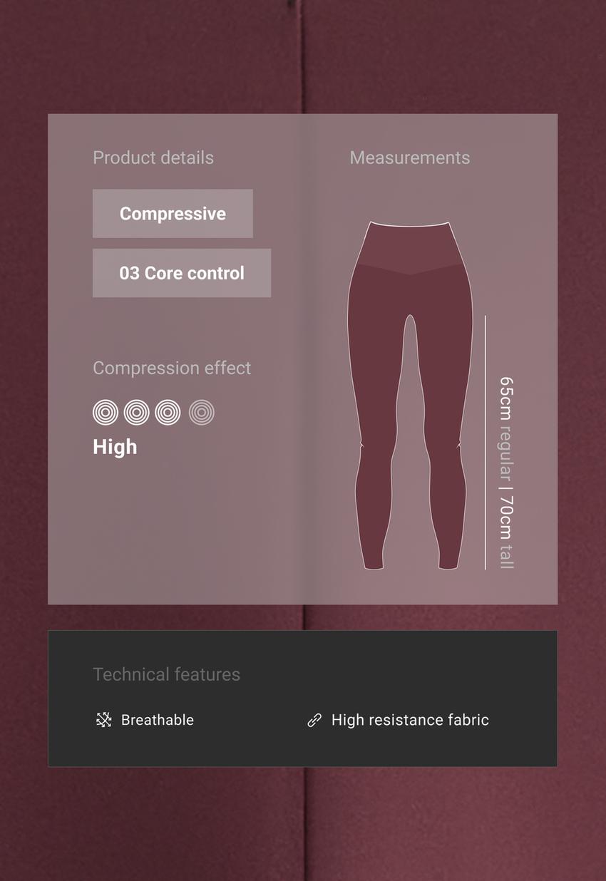 легинсы длиной до щиколотки  compressive core control