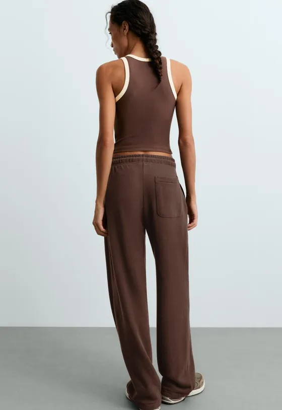 Удлиненный tank top rib из смеси модала