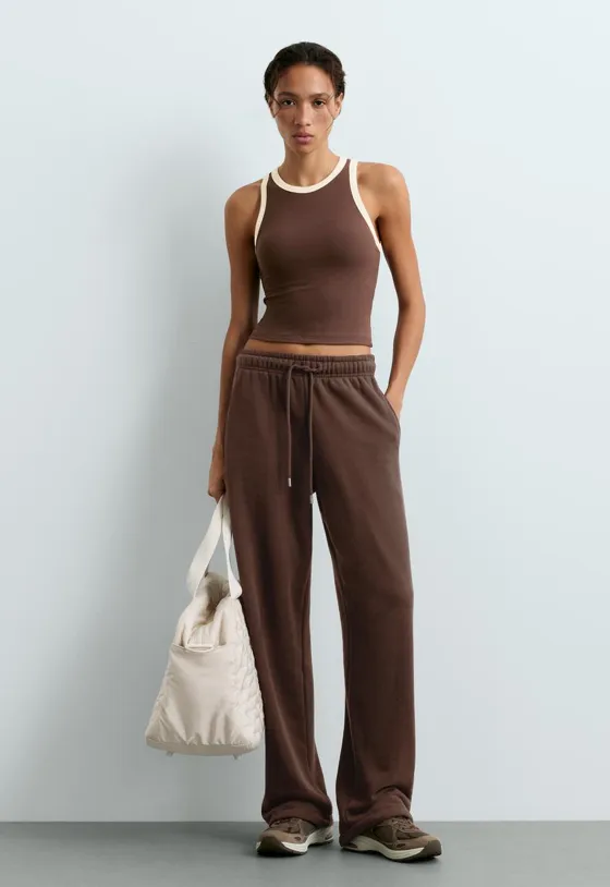 Удлиненный tank top rib из смеси модала