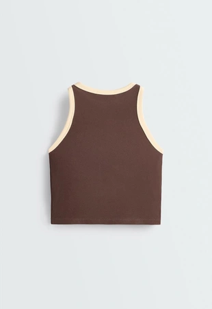 Удлиненный tank top rib из смеси модала- Заказать в России