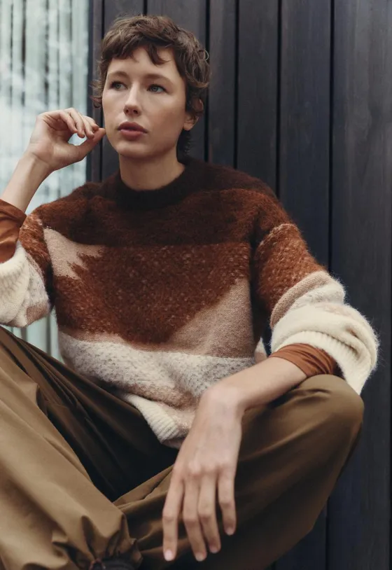 Вязаный свитер jacquard