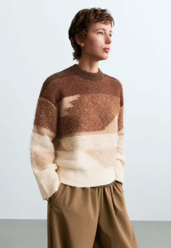 Вязаный свитер jacquard