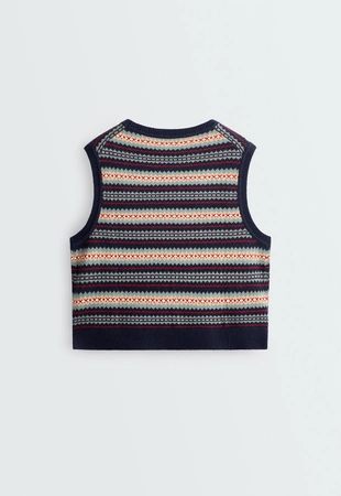 Вязаный жилет — jacquard, хлопок и 10% шерсть- Заказать в России