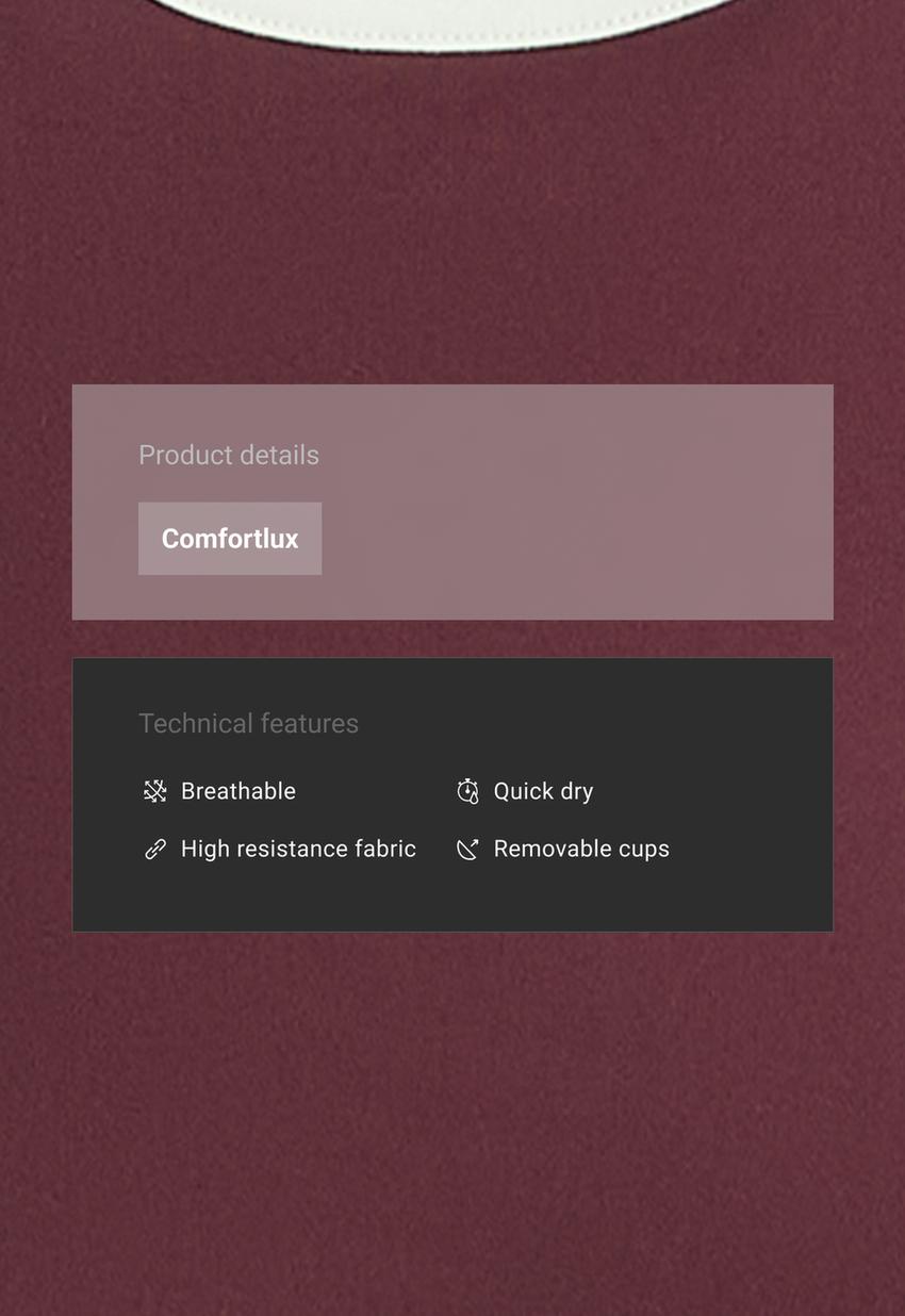 Спортивный бюстгальтер Comfortlux crop, средняя поддержка