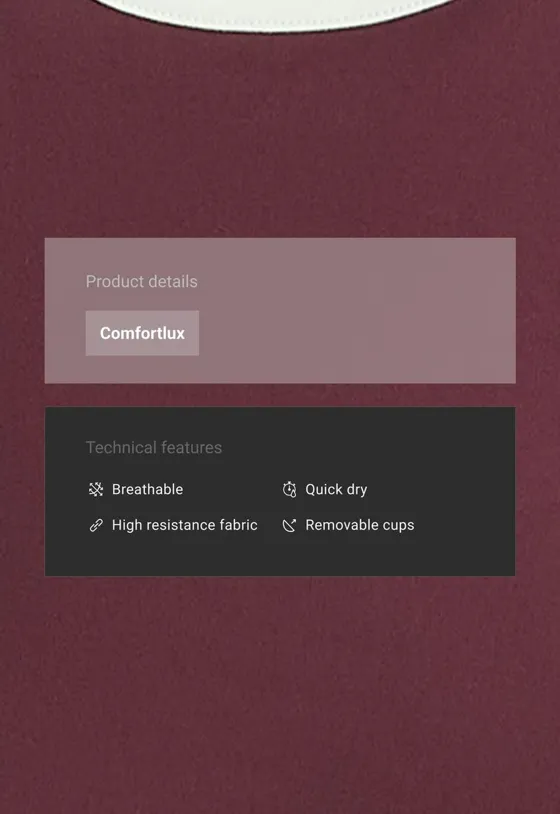 Спортивный бюстгальтер Comfortlux crop, средняя поддержка