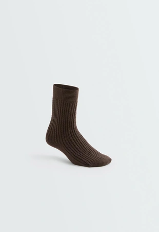 CHOCOLATE      |7092/477/717 - OYSHO 2 пары очень мягких носков с узором «косы»