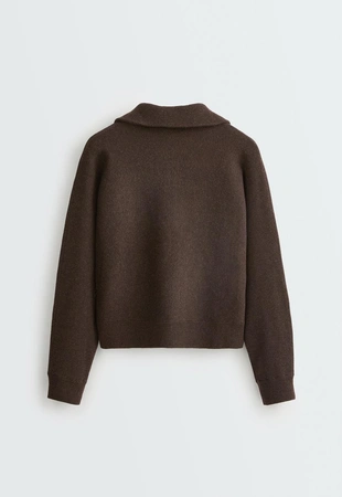 BROWN|6520/880/780 - OYSHO Куртка вязаный RIB