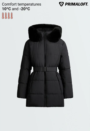 Водоотталкивающая утепленная куртка миди primaloft®- Заказать в России