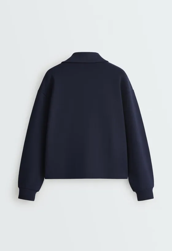 Куртка с воротником из хлопкового пике, brushed