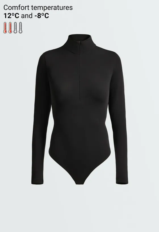 Боди Base layer с полумолнией