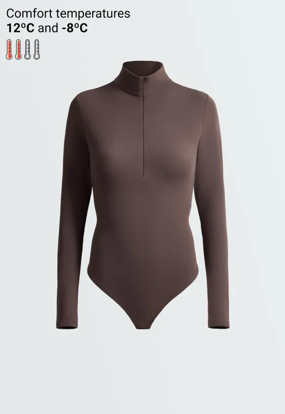 Боди Base layer с полумолнией
