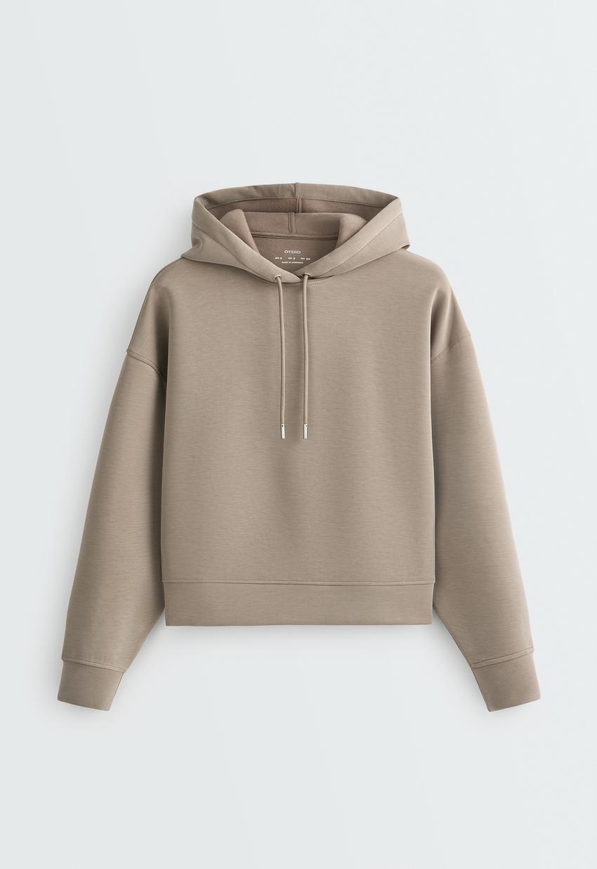 Толстовка с модалом и начесом Boxy