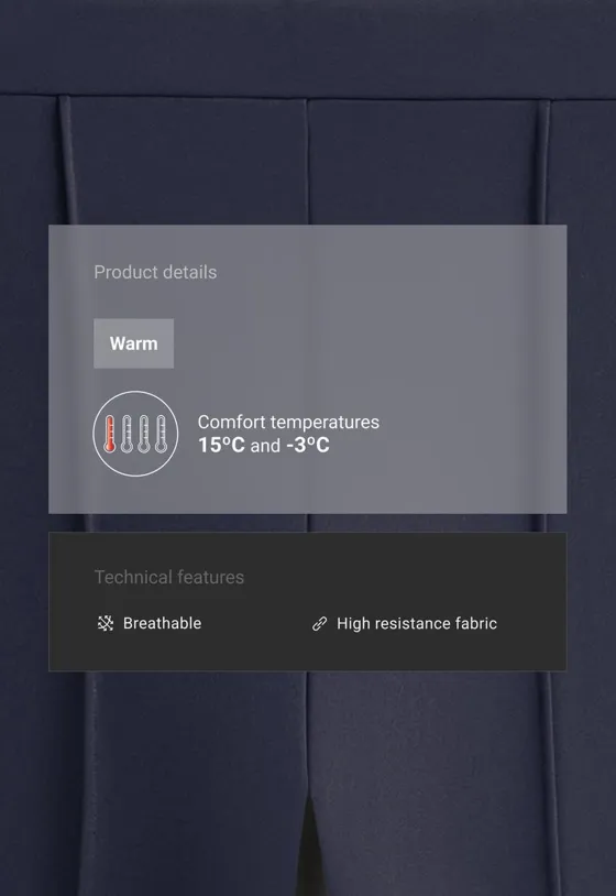 Legging até ao tornozelo  warm 70 cm nervura