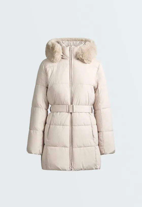 Водоотталкивающая утепленная куртка миди primaloft®