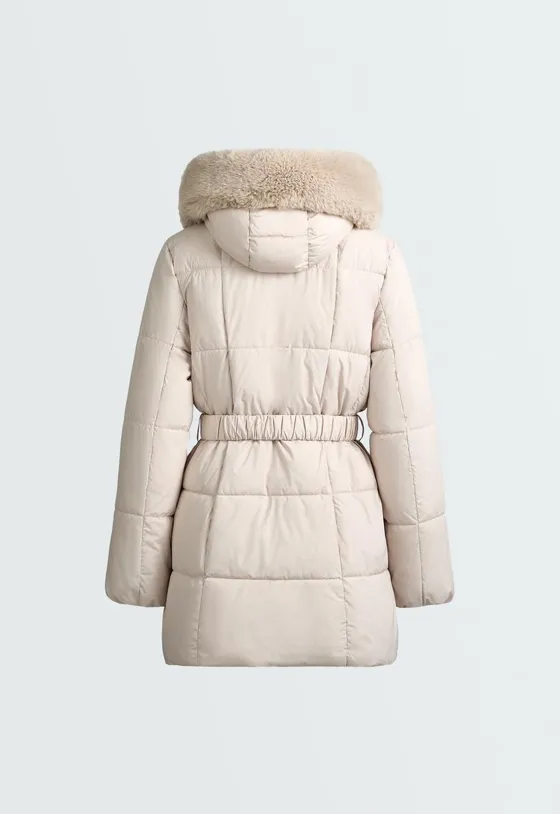 Водоотталкивающая утепленная куртка миди primaloft®