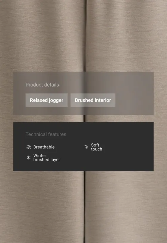 Свободные брюки Jogger из ткани с модал Brushed
