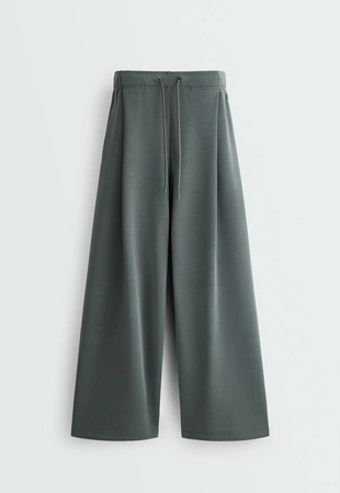 Длинные брюки Wide leg с модалом- Заказать в России