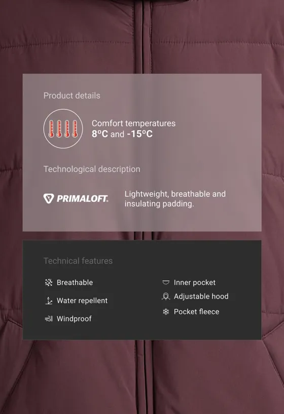 Водоотталкивающая утепленная куртка Primaloft®