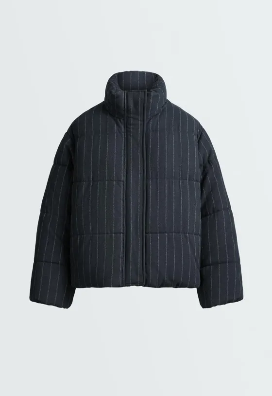 Утепленная куртка primaloft® с шерстью в полоску