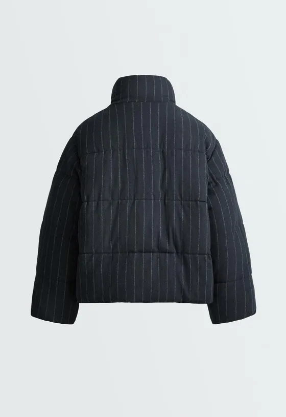 Утепленная куртка primaloft® с шерстью в полоску