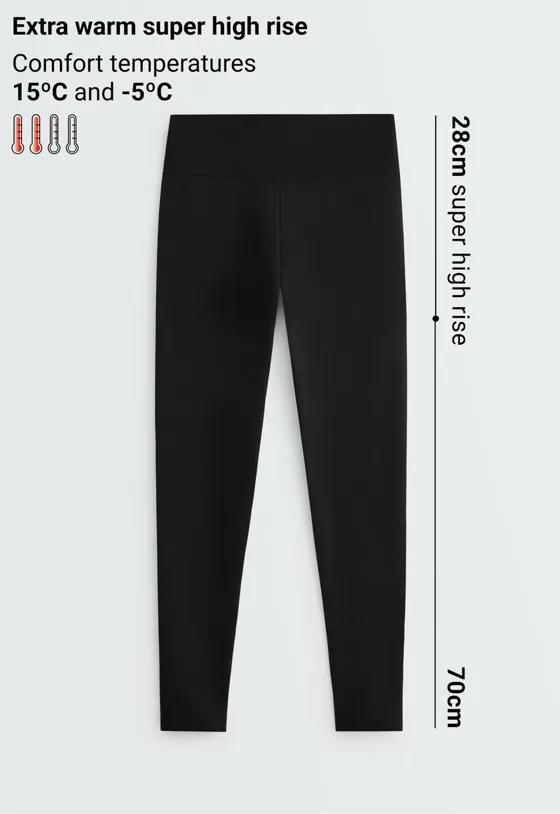 легинсы длиной до щиколотки с очень высокой посадкой Extra warm Seamless
