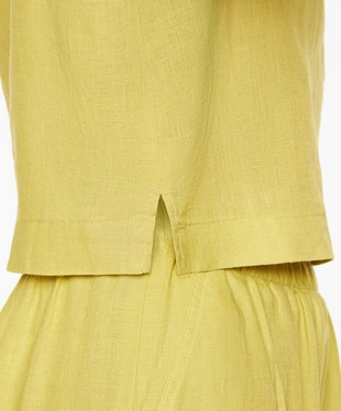 Футболка без рукавов из 100%-го льна- Заказать в России