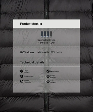 Водоотталкивающая куртка с легким наполнителем из 100%-го пуха- Заказать в России