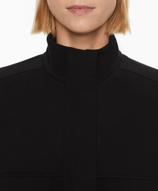 Куртка с карманами из ткани с модалом, с начесом- Заказать в России