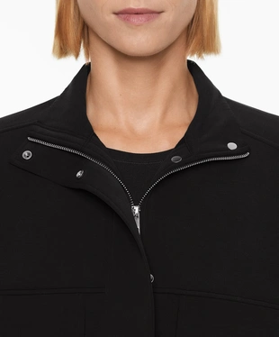 Куртка с карманами из ткани с модалом, с начесом- Заказать в России