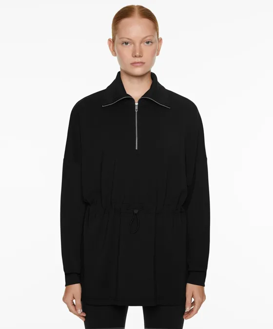 Толстовка на полумолнии из ткани с модалом