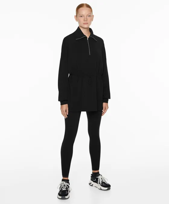 Толстовка на полумолнии из ткани с модалом