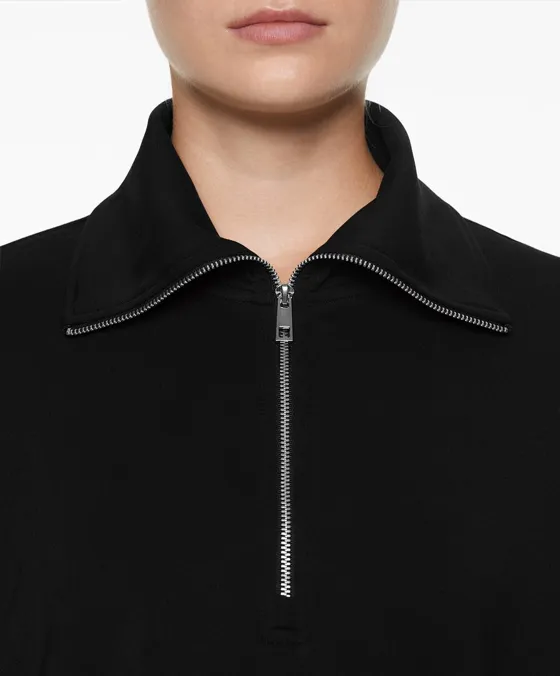 Толстовка на полумолнии из ткани с модалом