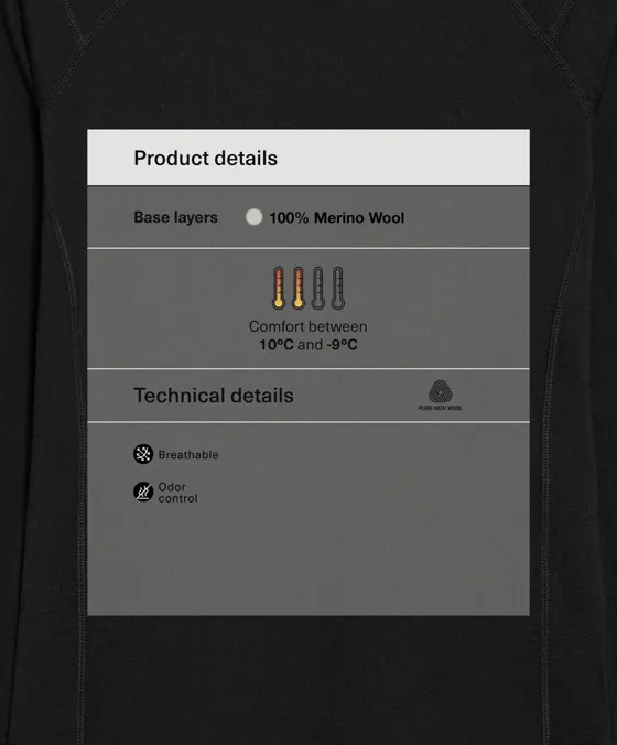 Футболка Performance Base Layers из 100%-й мериносовой шерсти