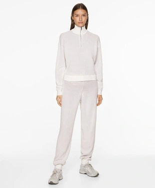 Брюки-джоггеры из ажурного трикотажа- Заказать в России