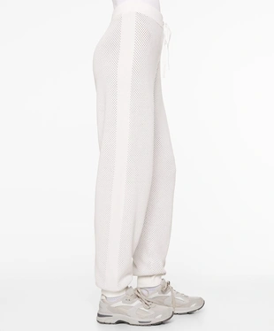 Брюки-джоггеры из ажурного трикотажа- Заказать в России