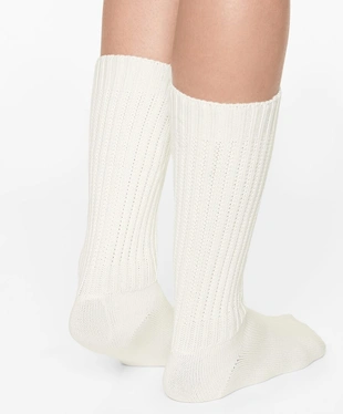 Свободные носки из смесового хлопка с рельефным узором- Заказать в России