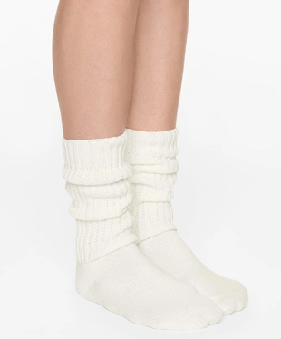 Свободные носки из смесового хлопка с рельефным узором- Заказать в России