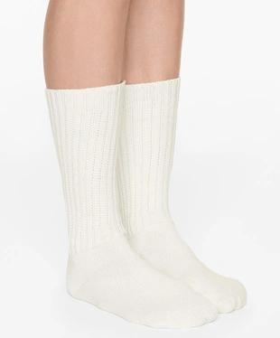 Свободные носки из смесового хлопка с рельефным узором- Заказать в России