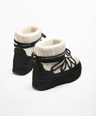 LACE-UP TRICOT BOOTS- Заказать в России