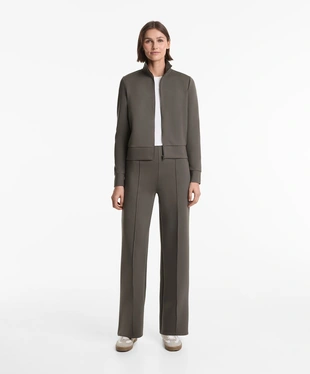 Прямые брюки с эффектом неопрена- Заказать в России