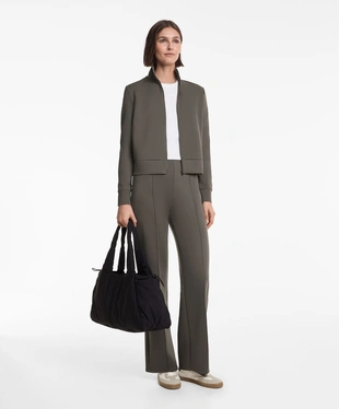 Прямые брюки с эффектом неопрена- Заказать в России