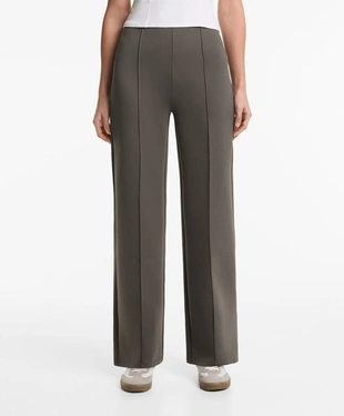 Прямые брюки с эффектом неопрена- Заказать в России