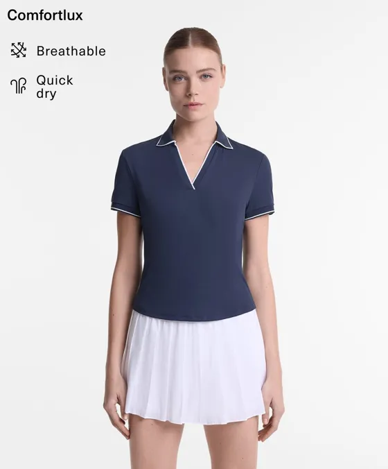 Поло с короткими рукавами и кантом Comfortlux