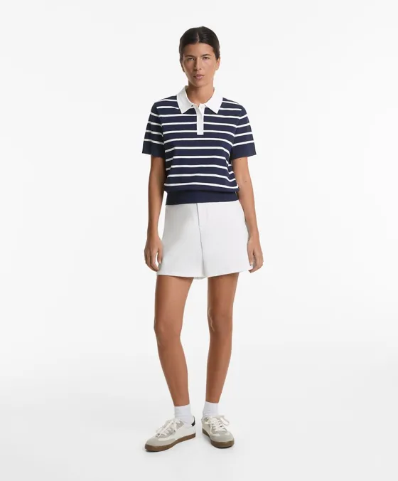 Трикотажное поло с короткими рукавами